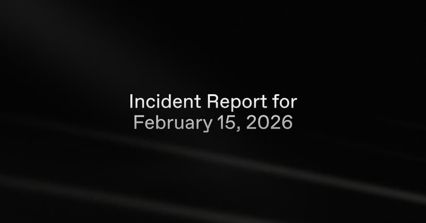Incident report for February 15, 2026